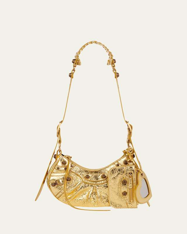 Cagole XS Studded Metallic Shoulder Bag
